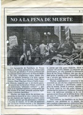 No a la pena de muerte
