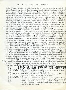 No a la pena de muerte