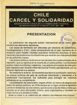 Chile cárcel y solidaridad