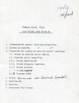 Plan Trienal años 89-90-91