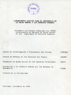 Llamamientos básicos para el desarrollo de la salud mental y los derechos humanos