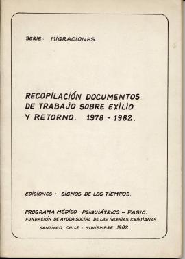 Recopilación Documentos de Trabajo sobre Exilio y Retorno. 1978-1982